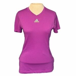 Adidas Climalite short sleeve shirt purple small